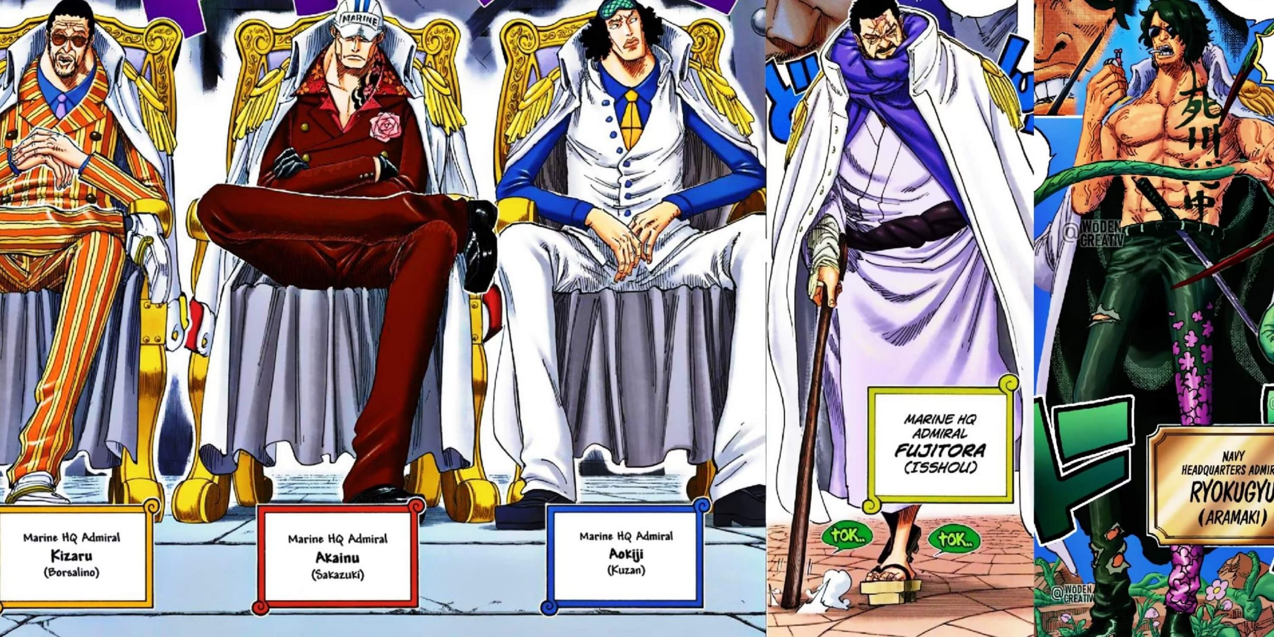 One Piece: Những Đô đốc Hải quân đầu tiên giờ ra sao?
