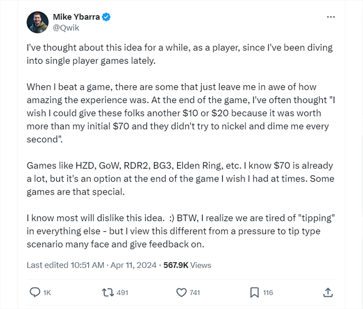 Cựu giám đốc Blizzard đề xuất tặng thêm tiền bo cho các nhà làm game