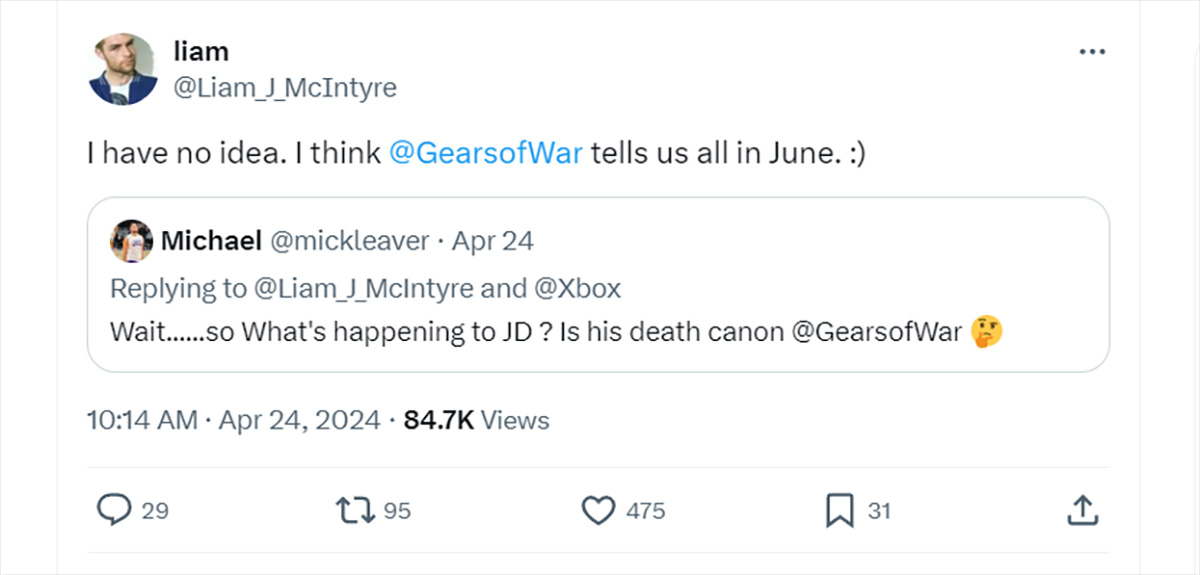 Diễn viên lồng tiếng gợi ý về việc Gears of War 6 sẽ xuất hiện trong tháng 6 tới 