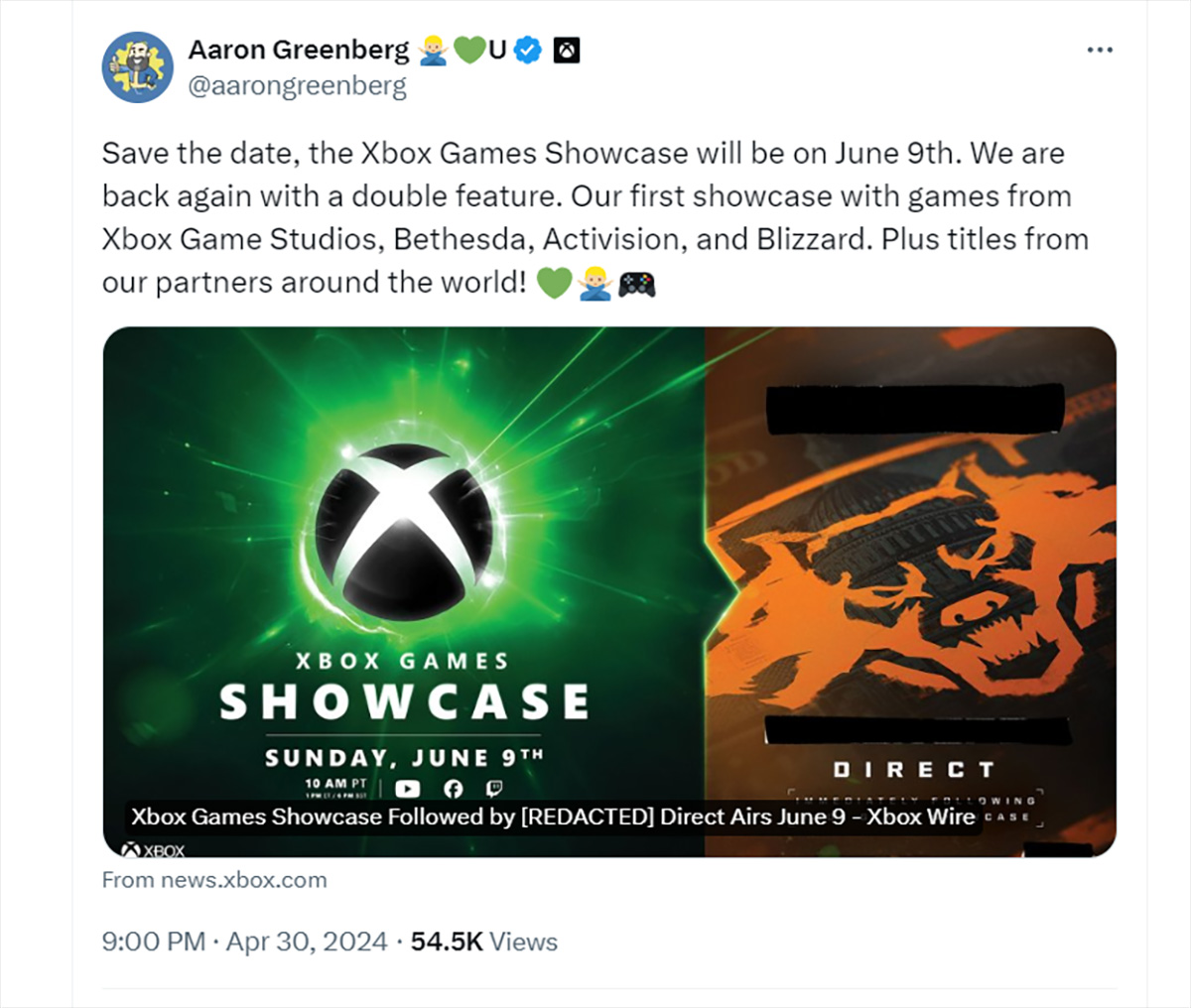 Xbox Games Showcase ấn định ngày, kèm theo một buổi Direct riêng cho game bí ẩn