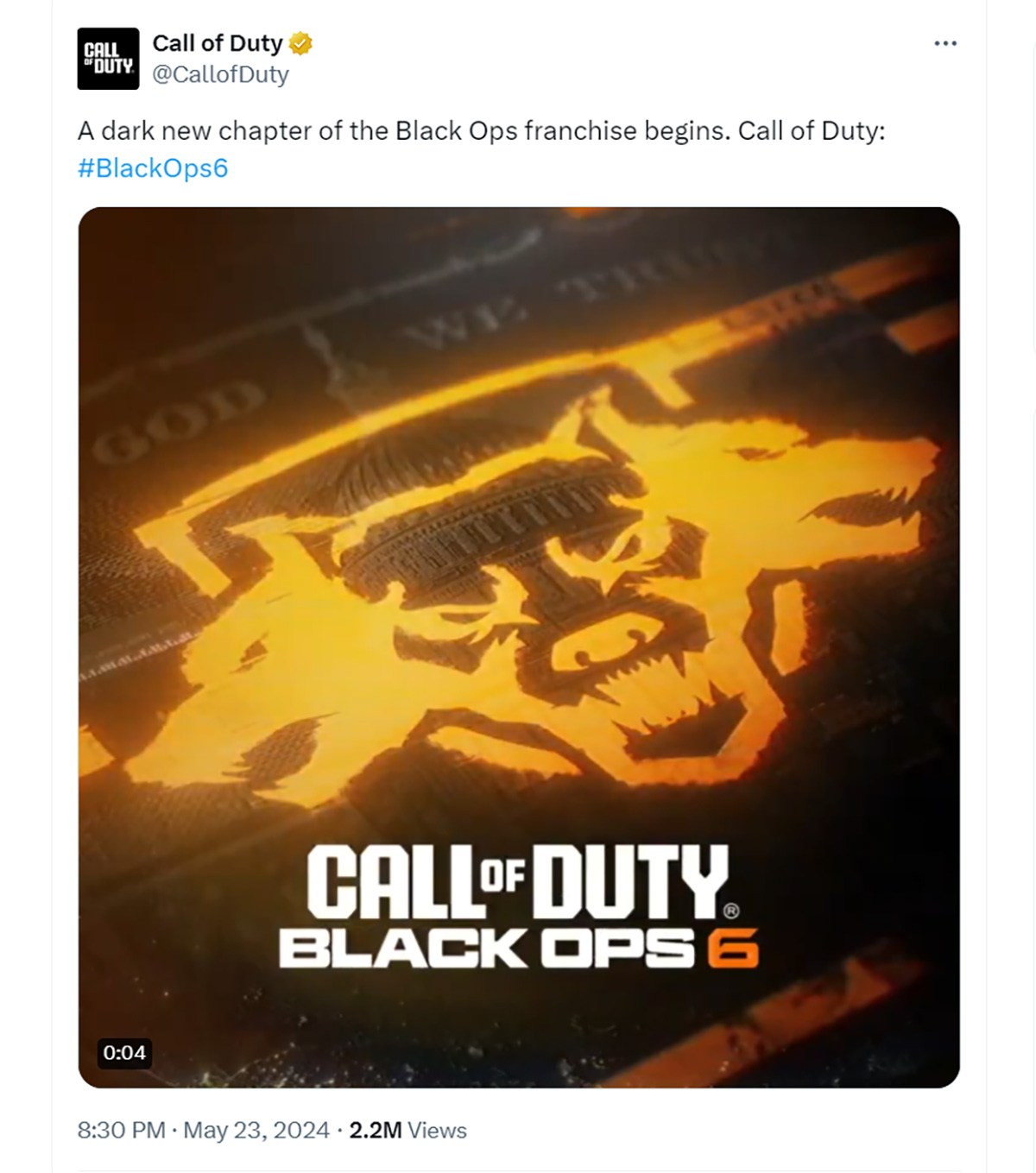 Phần game CoD của năm nay sẽ mang tên chính thức là Call of Duty: Black Ops 6