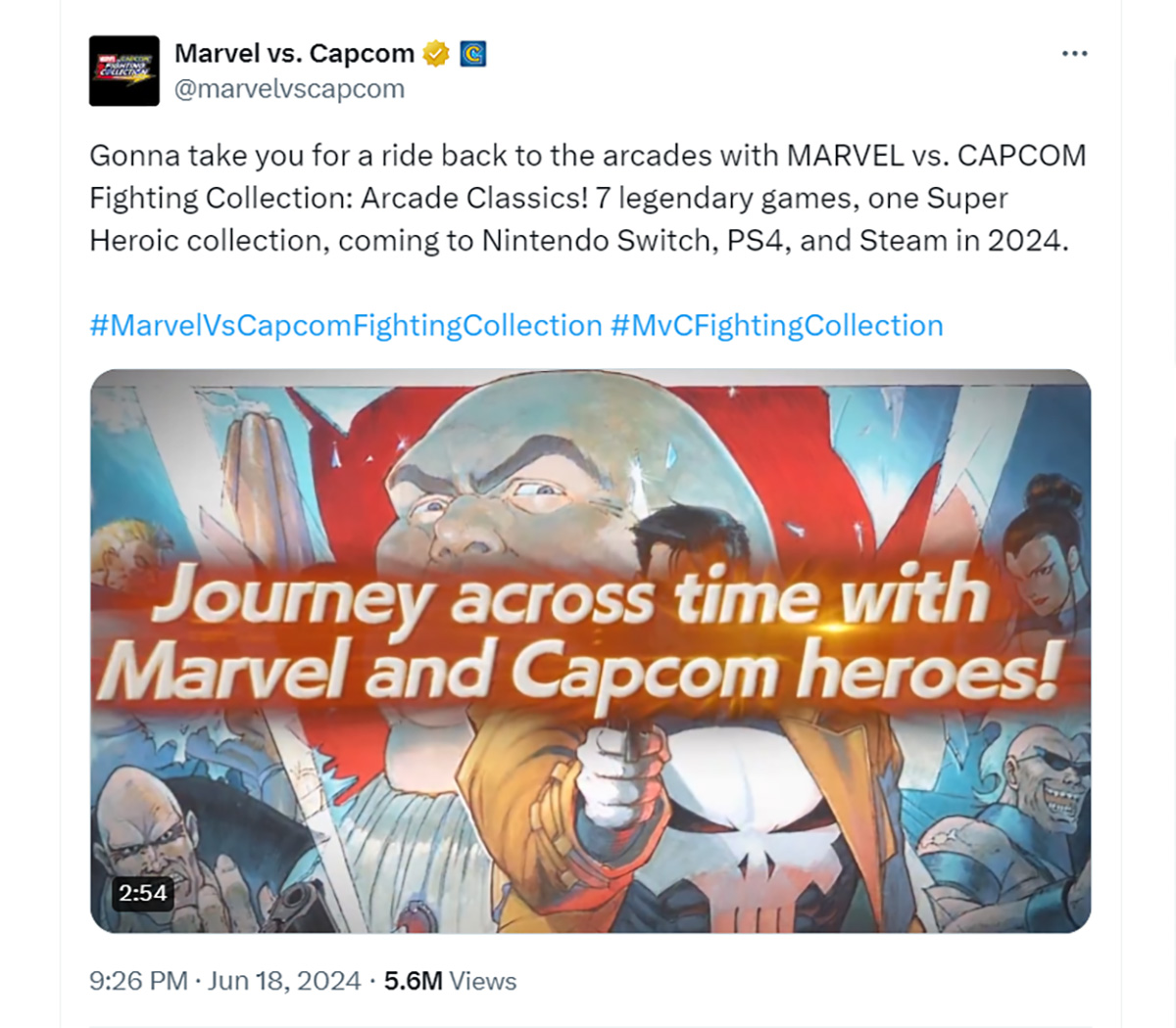 Capcom giới thiệu bộ game fighting cổ điển qua Marvel Vs. Capcom: Arcade Classics Collection