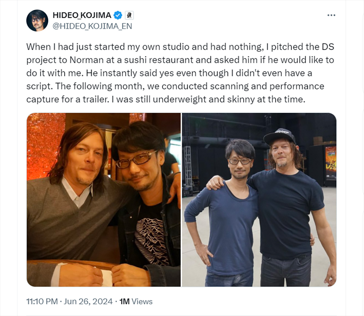 Hideo Kojima đã “dụ dỗ” Norman Reedus tham gia Death Stranding trong một quán sushi