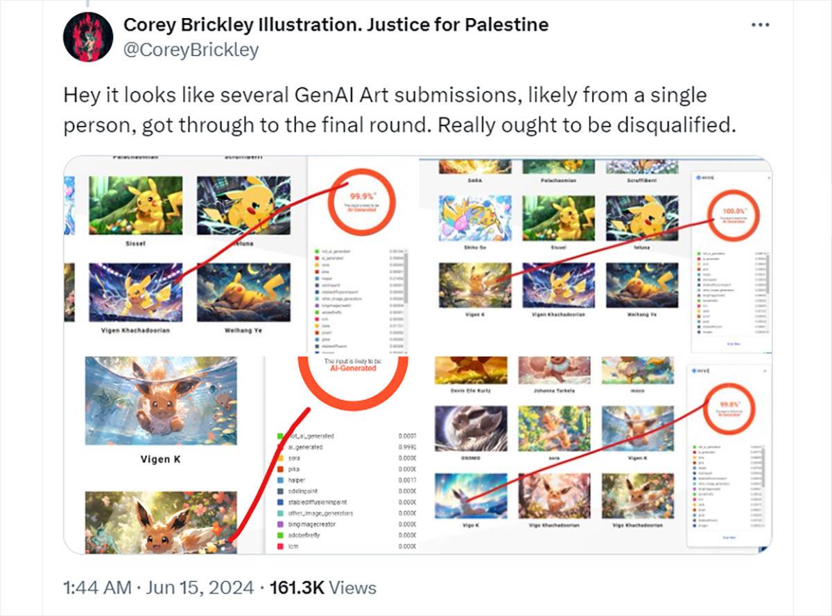 Pokémon loại hàng loạt bài dự thi vẽ tranh vì nghi vấn dùng AI