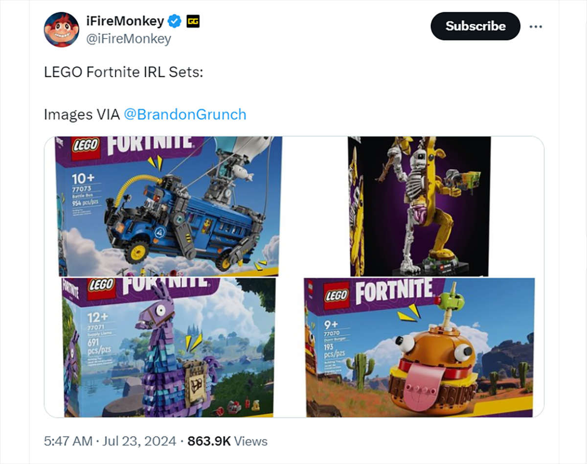 Bộ LEGO Fortnite được trông đợi bất ngờ bị rò rỉ hình ảnh lên mạng