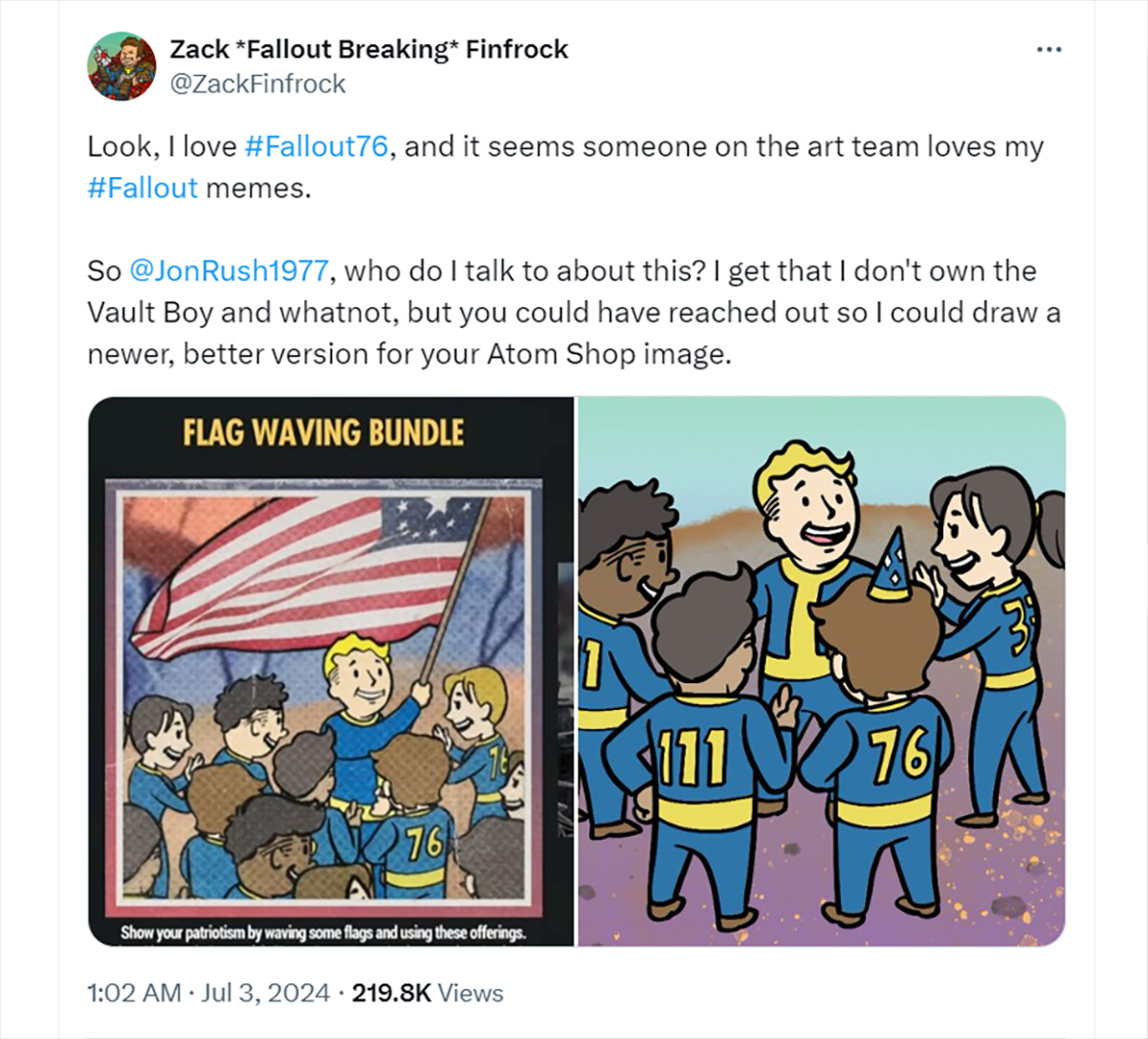 Fallout 76 “lỡ tay” dùng fanart không xin phép nên “chơi đẹp” trả hẳn tiền bản quyền cho tác giả