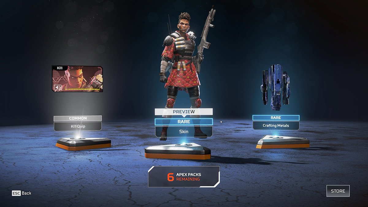 Respawn công bố tỷ lệ rơi chi tiết của vật phẩm trong Loot Box của Apex Legends