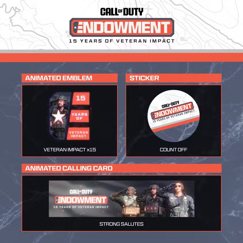 Call of Duty Endowment kỷ niệm 15 năm với gói nội dung đặc biệt-gamelade