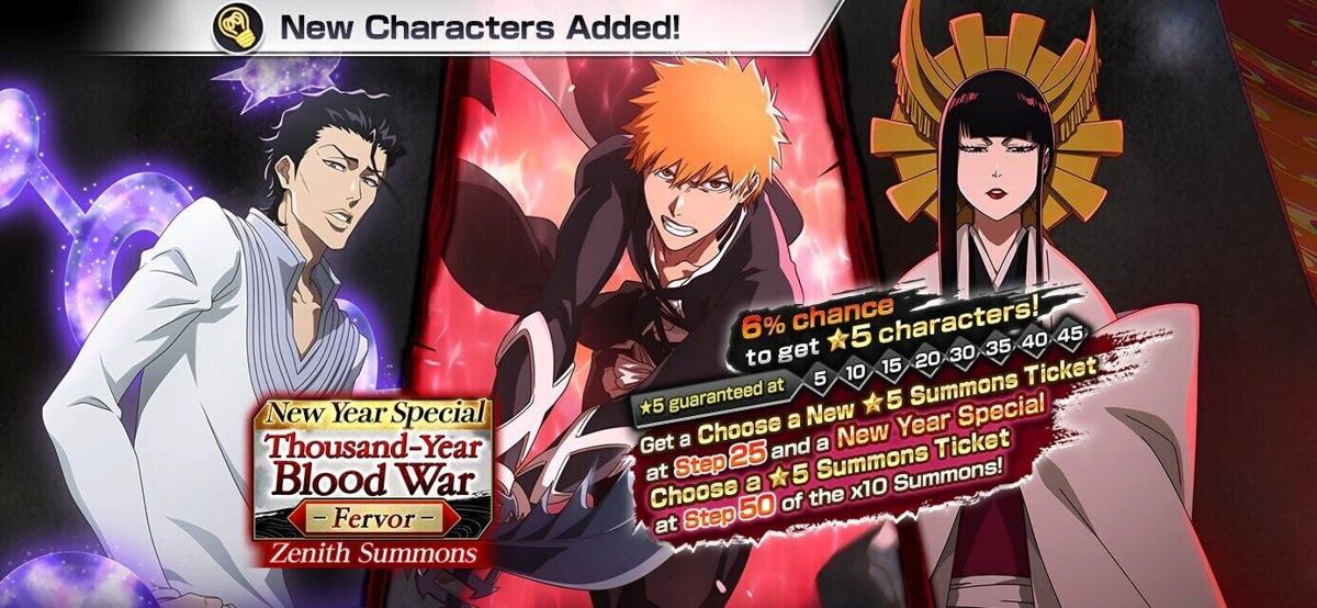 Bleach: Brave Souls chào đón năm mới 2025 với sự kiện triệu hồi Zenith Thousand-Year Blood War và hàng loạt quà tặng hấp dẫn-gamelade