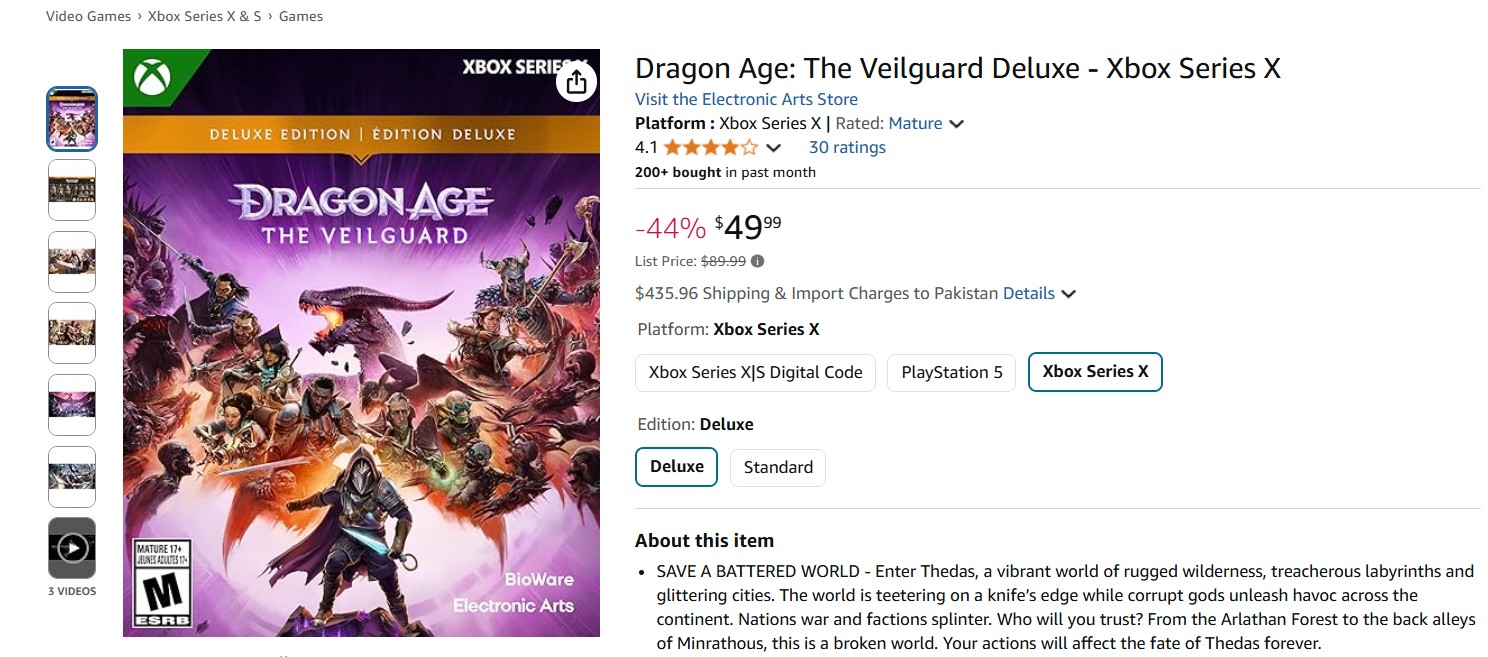 Sau 2 tháng ra mắt, Dragon Age: The Veilguard đã được giảm giá xuống còn 1 triệu đồng - Gamelade