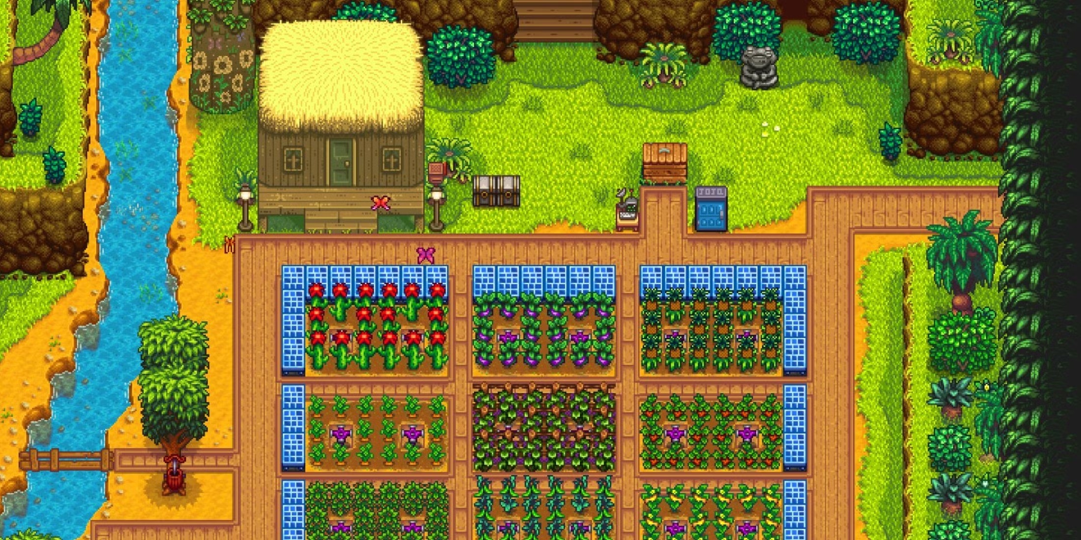 Người chơi Stardew Valley gây bất ngờ với trang trại có thể trồng "mọi thứ" - Gamelade