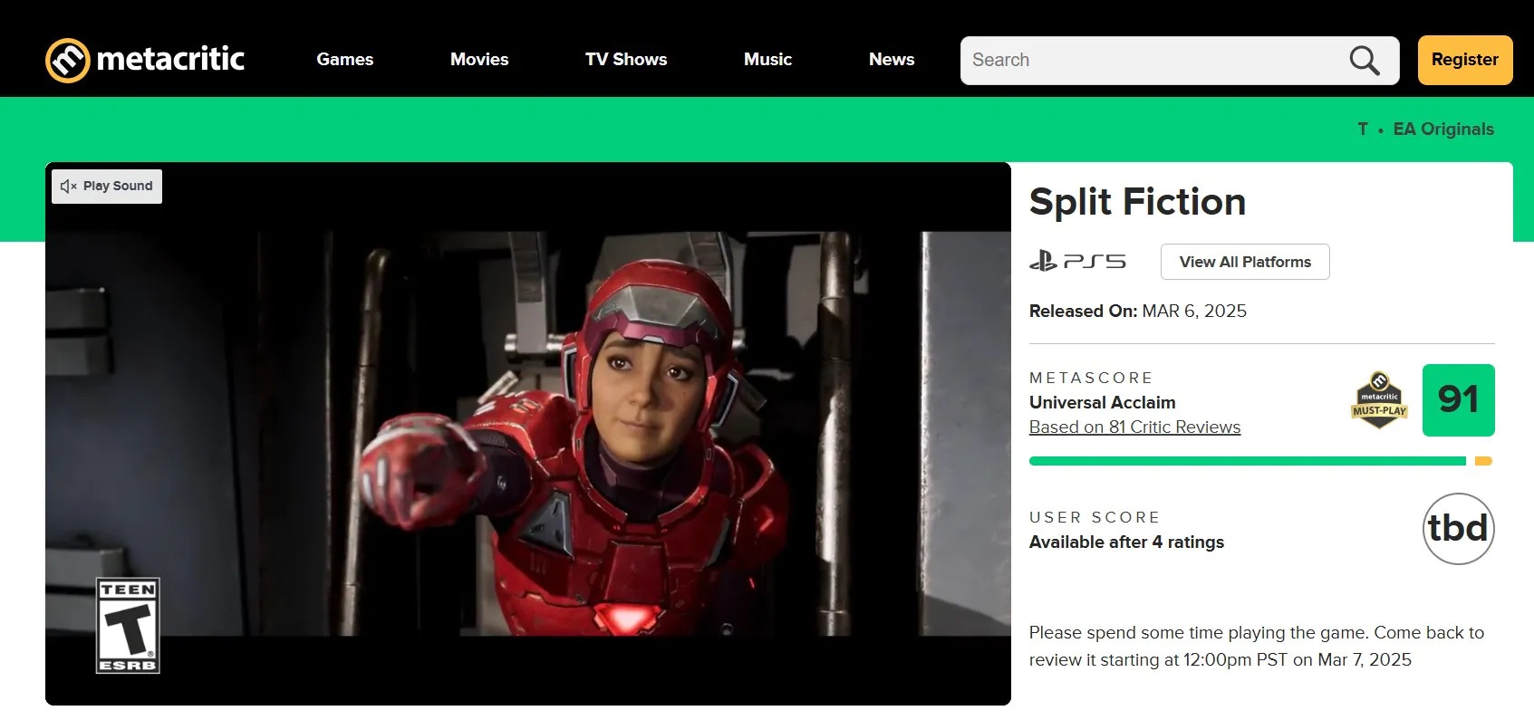 Siêu phẩm Co-op Split Fiction mang về điểm số trong mơ cho EA-gamelade