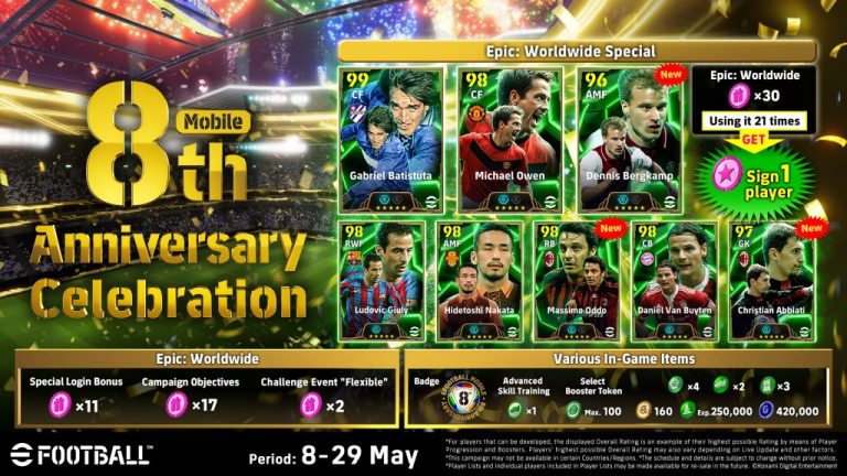 eFootball tưng bừng kỷ niệm 8 năm ra mắt mobile-gamelade
