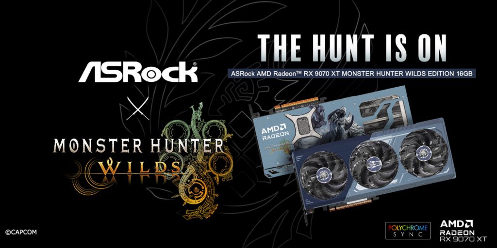 ASRock ra mắt card đồ họa RX 9070 XT phiên bản Monster Hunter Wilds-gamelade
