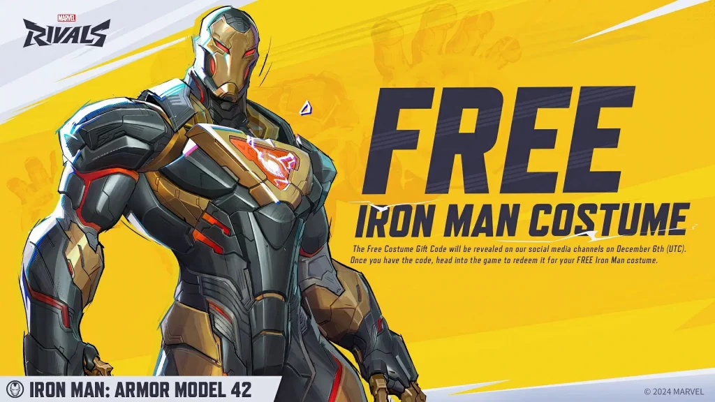 Marvel Rivals tặng miễn phí trang phục Iron Man Armor Model 42-gamelade