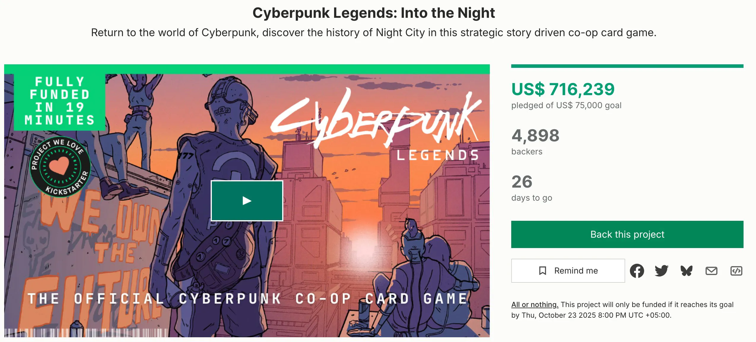 Cyberpunk Legends gây bão Kickstarter, đạt 75.000 USD chỉ trong 20 phút-gamelade