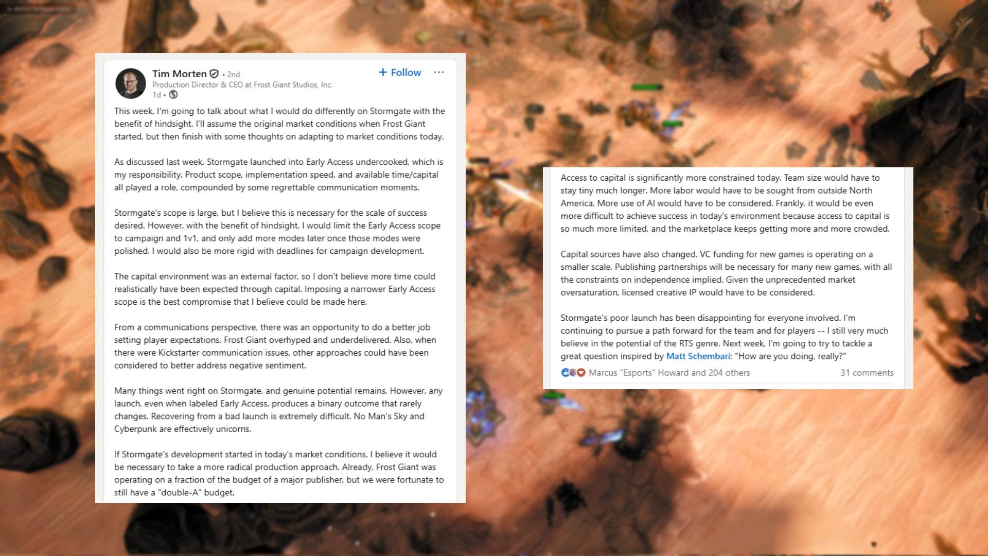 CEO Stormgate thừa nhận việc phục hồi là “cực kỳ khó khăn” sau khởi đầu đầy trắc trở-gamelade